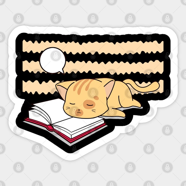 Cute Sleepy Cat Sticker by Ivana27